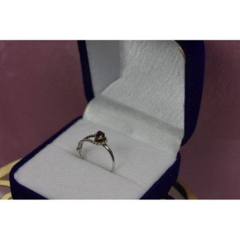 925 Sterling Silver Garnet Ring Size 5.5