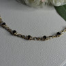 925 Sterling Silver Gold Plated Sapphire Bracelet Length 8.5 Inch