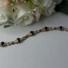 925 Sterling Silver Gold Plated Sapphire Bracelet Length 8.5 Inch