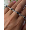 925 Sterling Silver Gold Plated Sapphire Bracelet Length 8.5 Inch