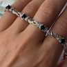 925 Sterling Silver Gold Plated Sapphire Bracelet Length 8.5 Inch