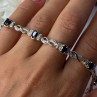 925 Sterling Silver Gold Plated Sapphire Bracelet Length 8.5 Inch