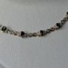 925 Sterling Silver Gold Plated Sapphire Bracelet Length 8.5 Inch
