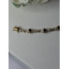 925 Sterling Silver Gold Plated Sapphire Bracelet Length 8.5 Inch