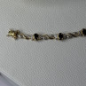 925 Sterling Silver Gold Plated Sapphire Bracelet Length 8.5 Inch