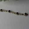 925 Sterling Silver Gold Plated Sapphire Bracelet Length 8.5 Inch