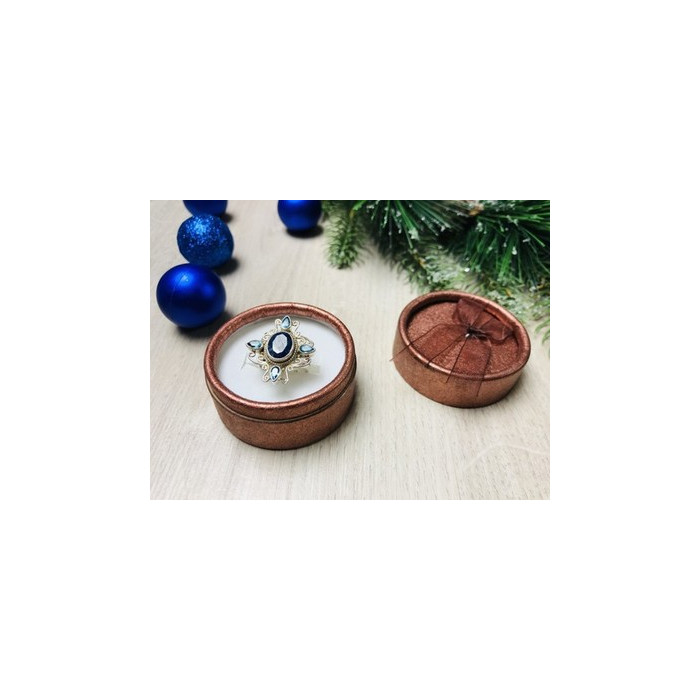 925 Sterling Silver Spinel & Aquamarines Ring Size 6.5