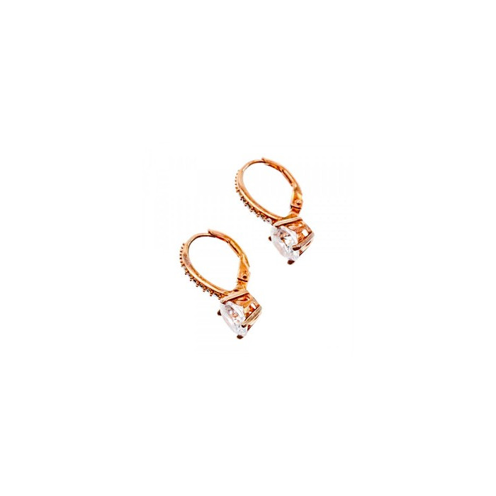 925 Sterling Silver Gold Plated CZ Earrings