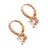 925 Sterling Silver Gold Plated CZ Earrings