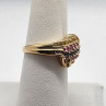 14K Yellow Gold Tourmaline & Diamond Ring Size 5.5