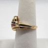 14K Yellow Gold Tourmaline & Diamond Ring Size 5.5