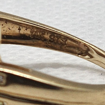 14K Yellow Gold Tourmaline & Diamond Ring Size 5.5