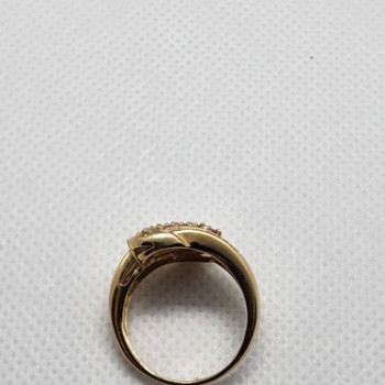 14K Yellow Gold Tourmaline & Diamond Ring Size 5.5