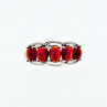 925 Sterling Silver Pyrope Garnet Ring Size 7