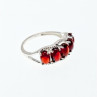 925 Sterling Silver Pyrope Garnet Ring Size 7