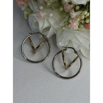 925 Sterling Silver Elegant Italy Earrings Length 1.10 Inch