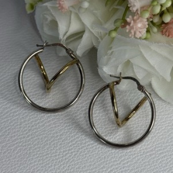 925 Sterling Silver Elegant Italy Earrings Length 1.10 Inch
