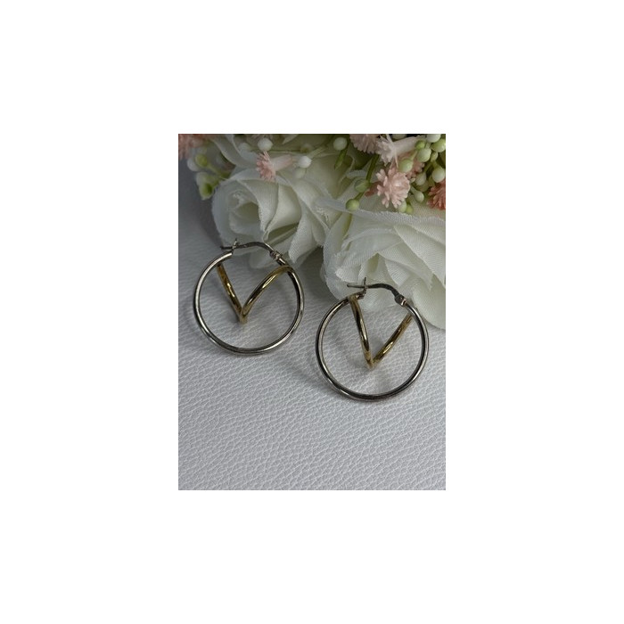 925 Sterling Silver Elegant Italy Earrings Length 1.10 Inch