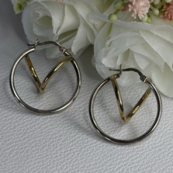 925 Sterling Silver Elegant Italy Earrings Length 1.10 Inch