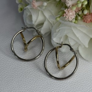 925 Sterling Silver Elegant Italy Earrings Length 1.10 Inch