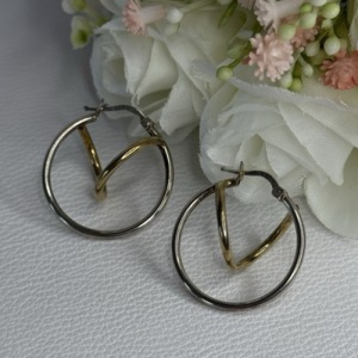 925 Sterling Silver Elegant Italy Earrings Length 1.10 Inch