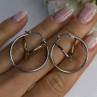 925 Sterling Silver Elegant Italy Earrings Length 1.10 Inch