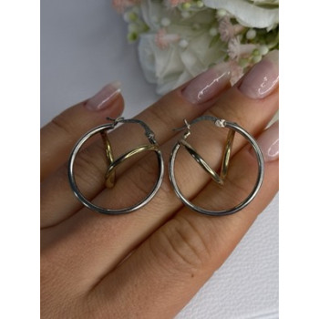 925 Sterling Silver Elegant Italy Earrings Length 1.10 Inch