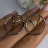 925 Sterling Silver Elegant Italy Earrings Length 1.10 Inch