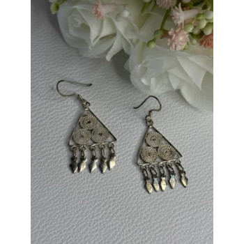 925 Sterling Silver Earrings Length 1.70 Inch