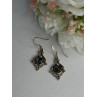 Vintage 925 Sterling Silver Labradorite Earrings Length 1.80 Inch