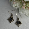 Vintage 925 Sterling Silver Labradorite Earrings Length 1.80 Inch