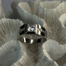 Mens 925 Sterling Silver CZ Ring Size 10