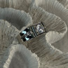 Mens 925 Sterling Silver CZ Ring Size 10