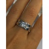 Mens 925 Sterling Silver CZ Ring Size 10