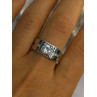 Mens 925 Sterling Silver CZ Ring Size 10