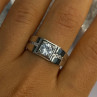 Mens 925 Sterling Silver CZ Ring Size 10