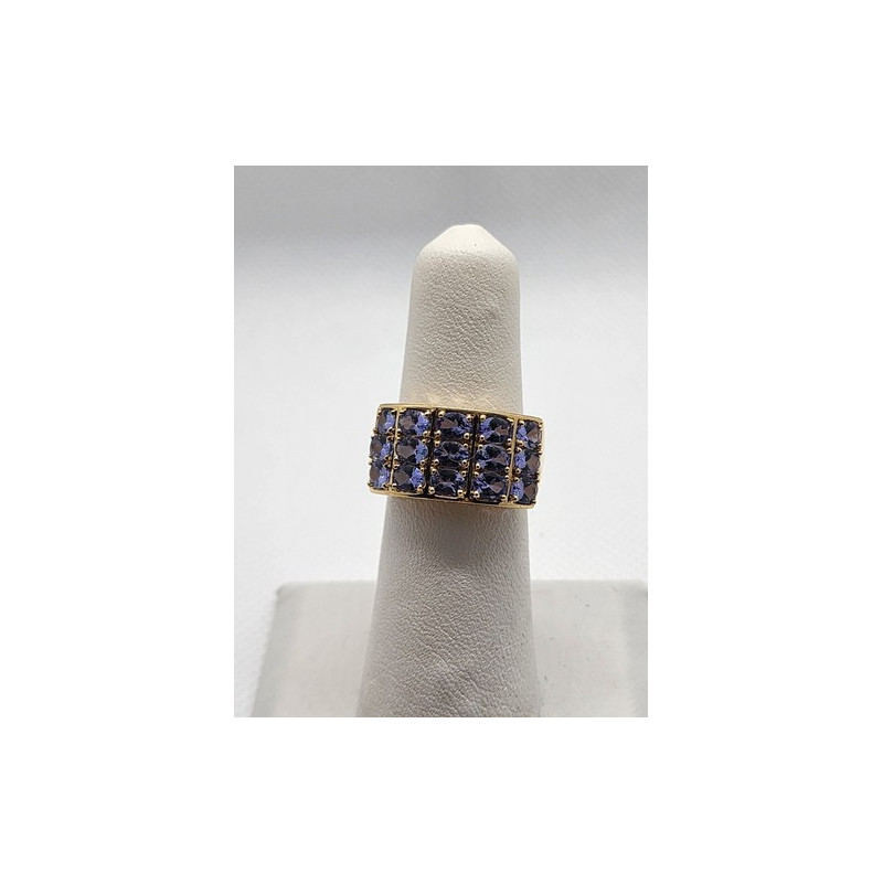 14K YELLOW GOLD  & TANZANITE RING  SIZE 5.5