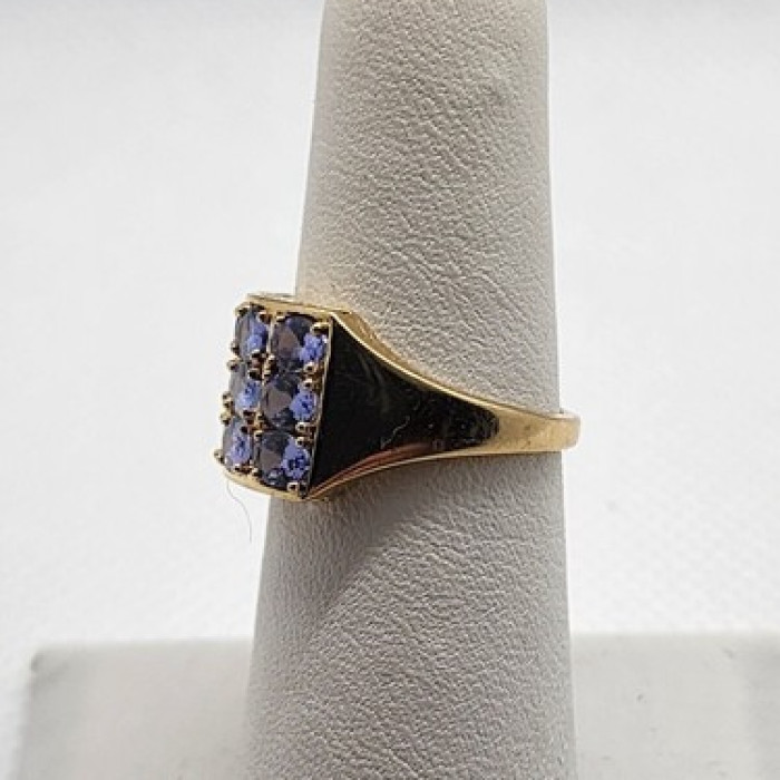 14K Yellow Gold & Tanzanite Ring Size 5.5
