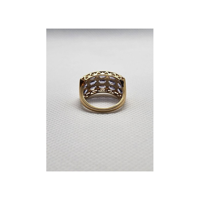 14K YELLOW GOLD  & TANZANITE RING  SIZE 5.5