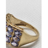 14K YELLOW GOLD  & TANZANITE RING  SIZE 5.5