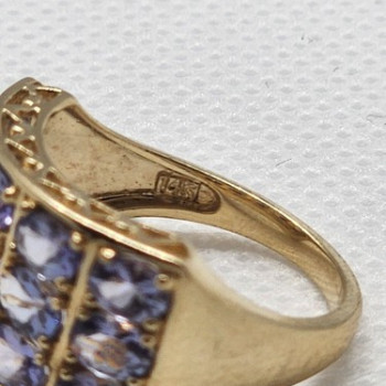 14K Yellow Gold & Tanzanite Ring Size 5.5