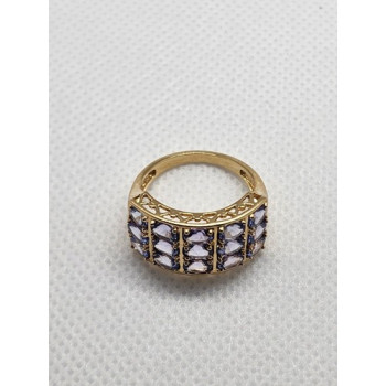 14K YELLOW GOLD  & TANZANITE RING  SIZE 5.5