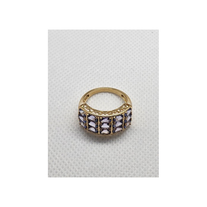 14K YELLOW GOLD  & TANZANITE RING  SIZE 5.5