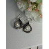 VINTAGE 925 STERLING SILVER PEARL EARRINGS LENGTH 1.50 INCH
