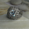 Shiny 925 Sterling Silver Cz Ring Size 9
