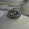 Shiny 925 Sterling Silver Cz Ring Size 9