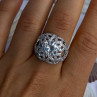 Shiny 925 Sterling Silver Cz Ring Size 9