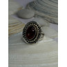 Vintage Design 925 Sterling Silver Amber Ring Size 9