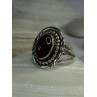 Vintage Design 925 Sterling Silver Amber Ring Size 9