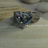 Vintage Design 925 Sterling Silver Amber Ring Size 9